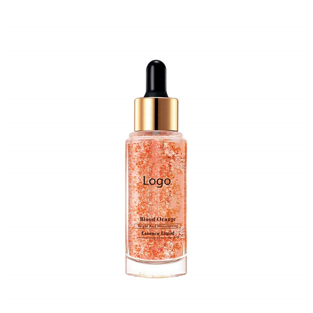 Oem Moisturizing Anti Wrinkle Blood Orange 24k Gold Foil Vitamin C Brighten Skin Care Serum Beauty Products Face Serum 