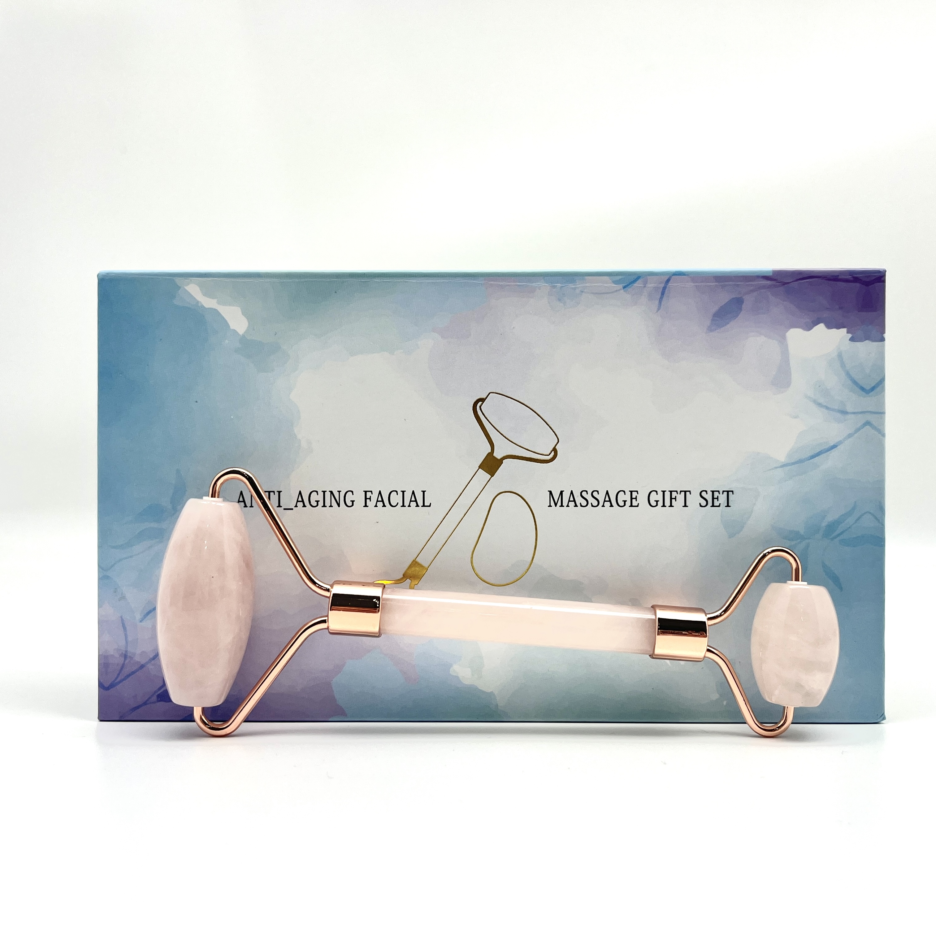 Hot Sales Skin Care Black Obsidian Face Roller Custom 100% Natural Beauty Products Facial Massager Set Jade Roller 