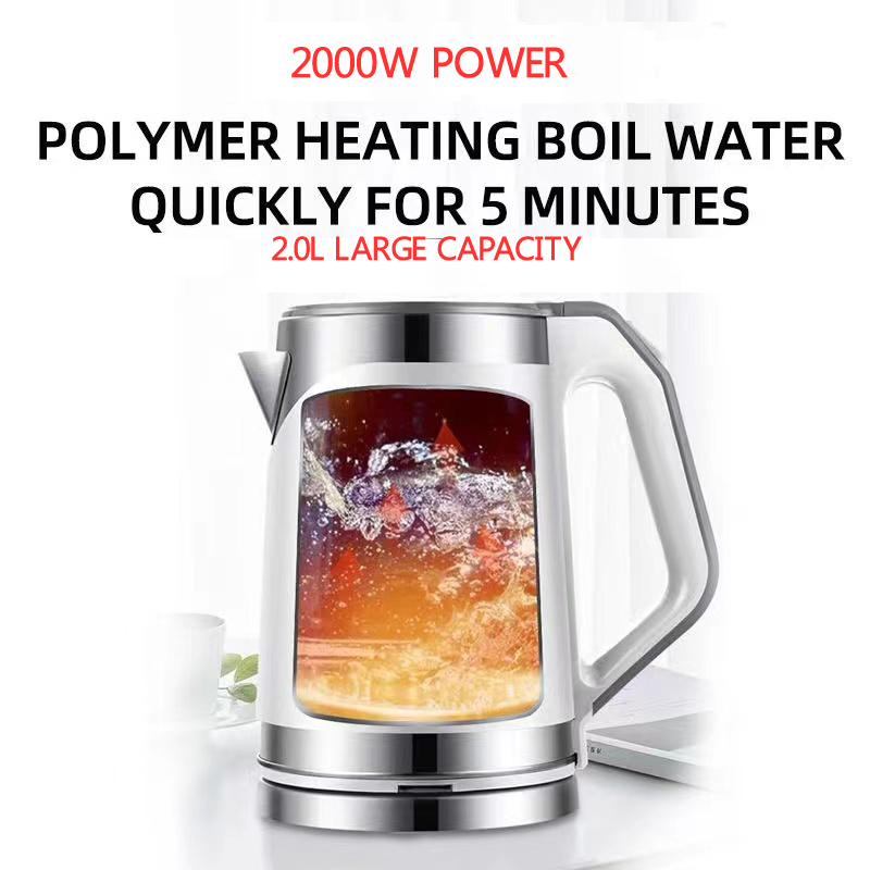 High Quality Best Seller Plastic Portable 2.0l 304 Stainless Steel Inner Pot For Kitchen Home Appliance Electric Kettle 