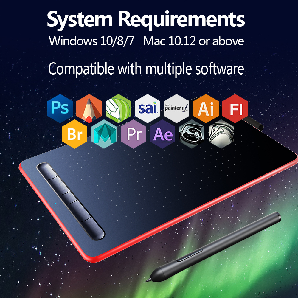 Small Size Computer Accessories Wireless Digital Pen Graphic Tablet Writing Drawing Pad 