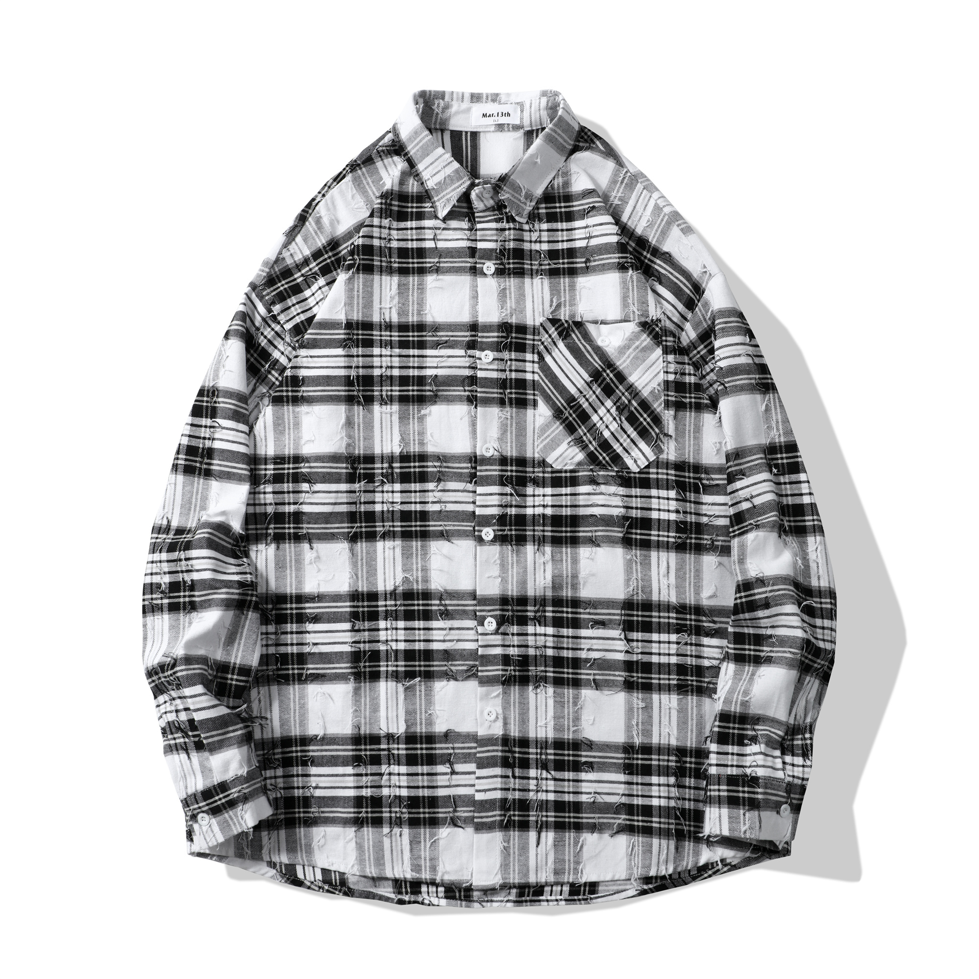 High Quality Stock Men's Fashion Lapel Long Sleeve Plaid Flannel Shirts,Casual Shirts For Men,100% Cotton Vacation Men's Shirts