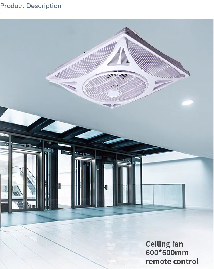 Home Appliances Shami Oem 600x600 Electric Fan 14 Inch White Color Ceiling Box Fan With Remote Control 