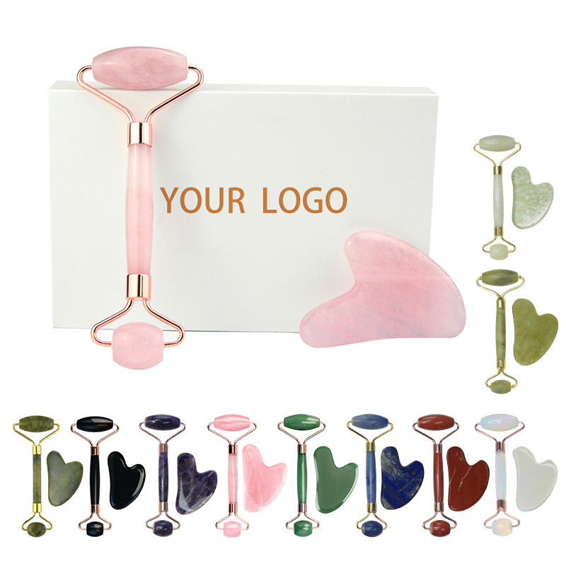 Beauty Products For Women New Products Anti-aging Jade Guasha Rose Quartz Roller Factory Direct Sell Beauty Jade Roller For Face 