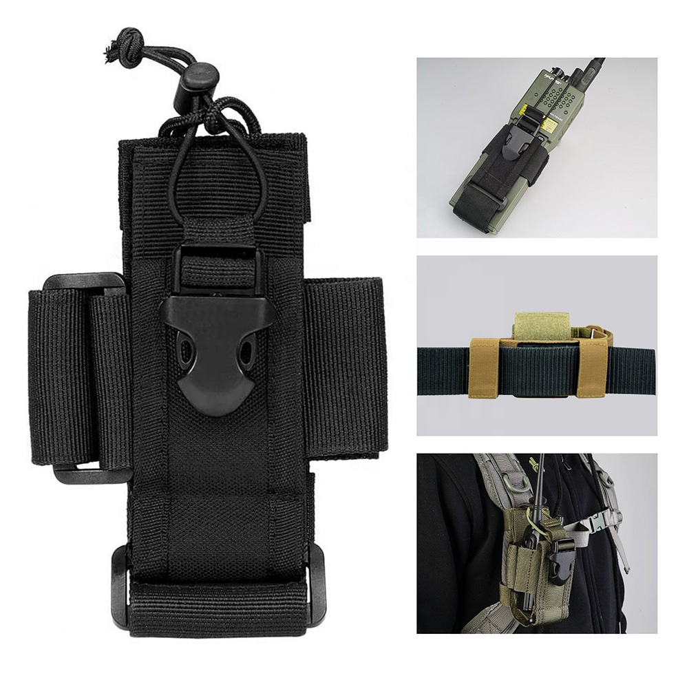 Adjustable Molle Radio Pouch Tactical Interphone Holder For Vest And Duty Belt For Outdoor Camping &amp; Hiking Use 