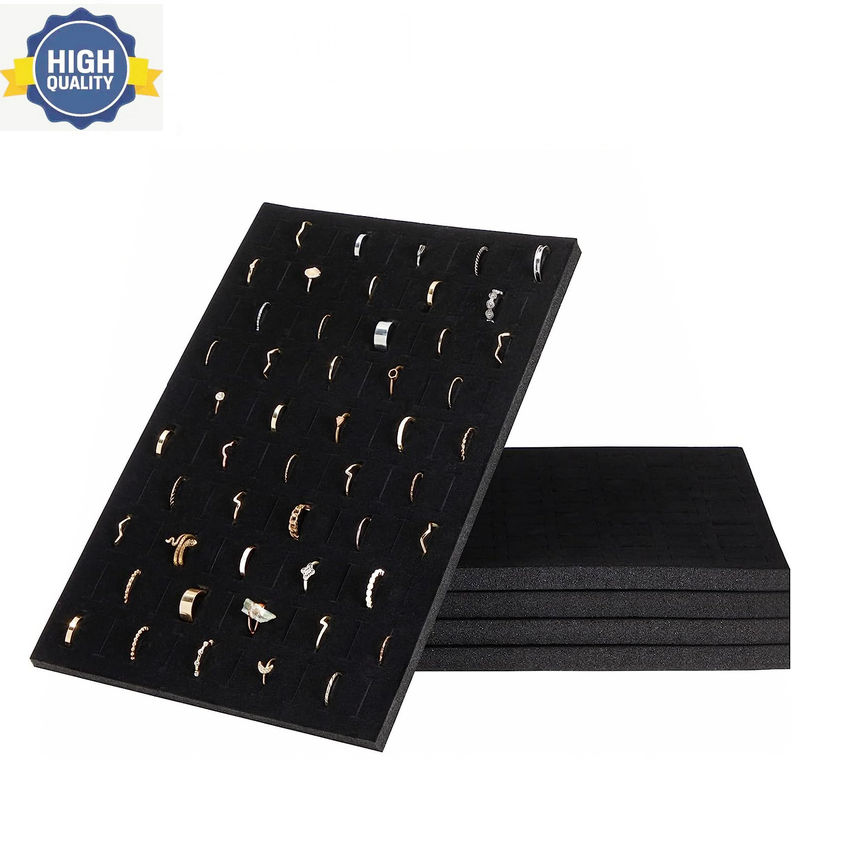 100 Slots Stud Ring And Earring Display Storage Case Tray Foam Insert For Selling Showing Collecting Jewelry Organizer 