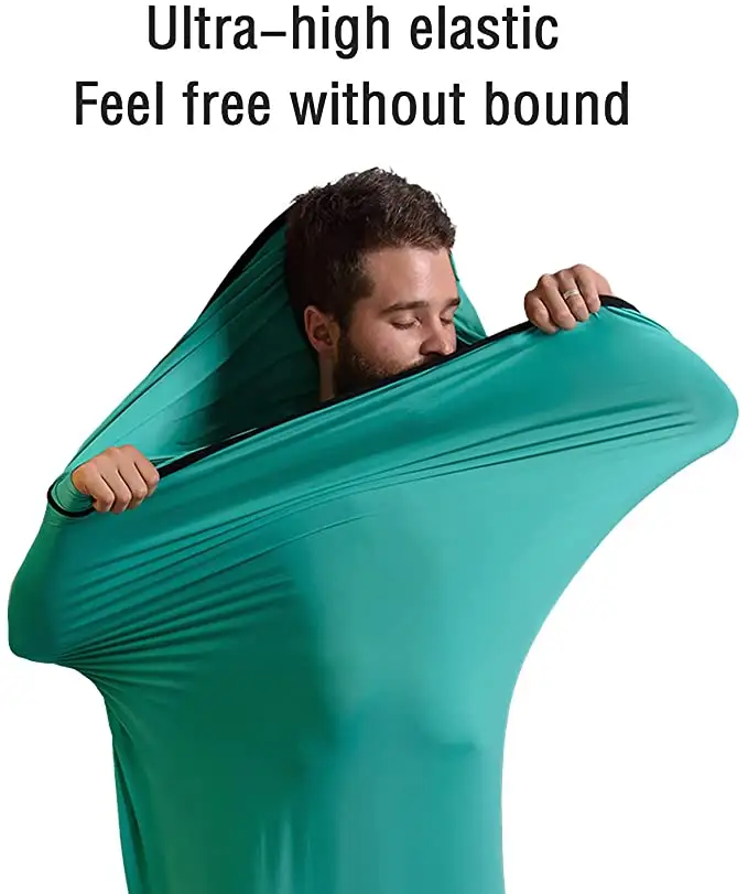 Woqi Portable Mummy Travel Sheet Ultra-high Elastic Perfect For Travel Camping Sports Sleeping Bag Liner Clean Sheet Set 