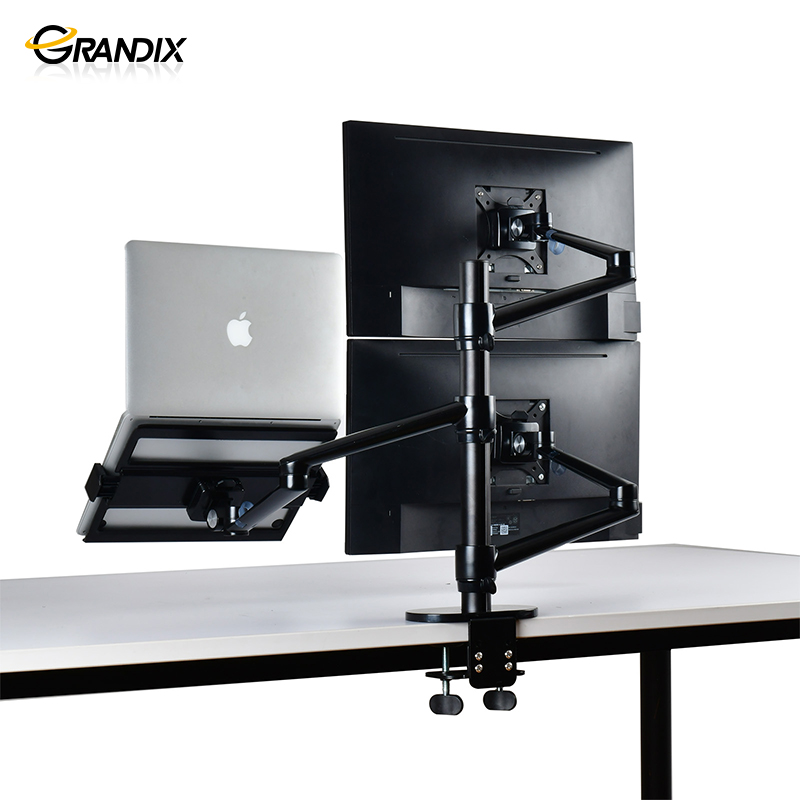 High Quality Multifunctional Other Computer Accessories Laptop Stand Dual Triple Monitor Arm With Tray 