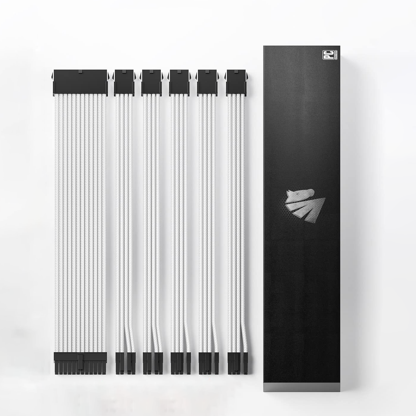 Asiahorse | Double Cpu Computer Power Extension Cable Kit White With Combs 