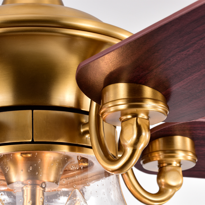 Europe Style 52 Inch Dc Motor Ceiling Fan Home Decorative Ceiling Fan With Light 