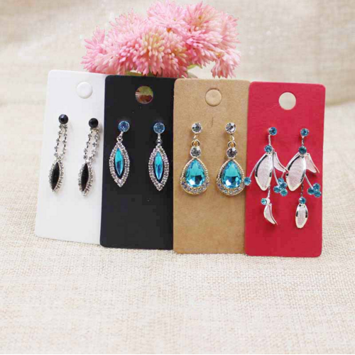 2019 Fashion Recycled Custom Printed Earring Display Card Jewelry Necklace Packaging Kraftpaper Card 