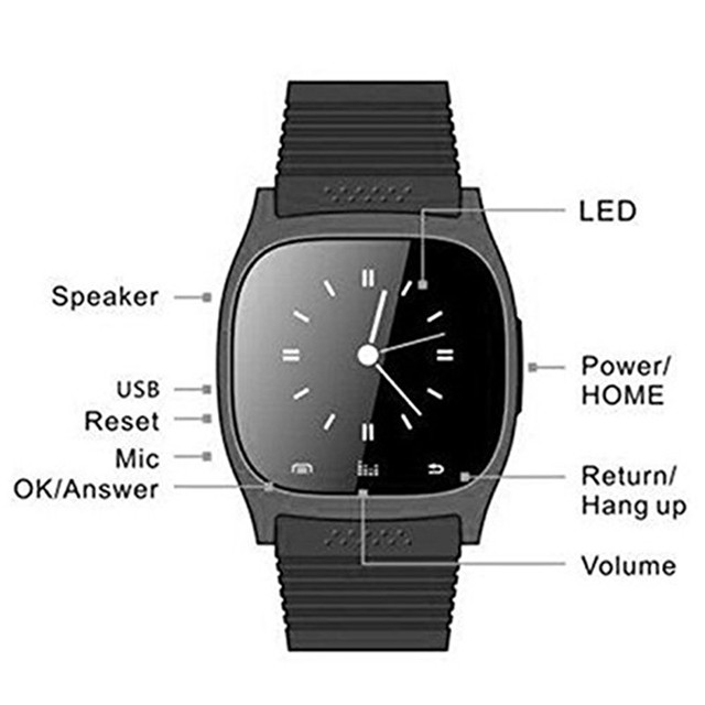 M26 Smart Watch Bt-notification Anti-lost Mtk Wristwatch For Iphone 4/4s/5/5s Samsung S4/note 2/note 3 Android Phone 