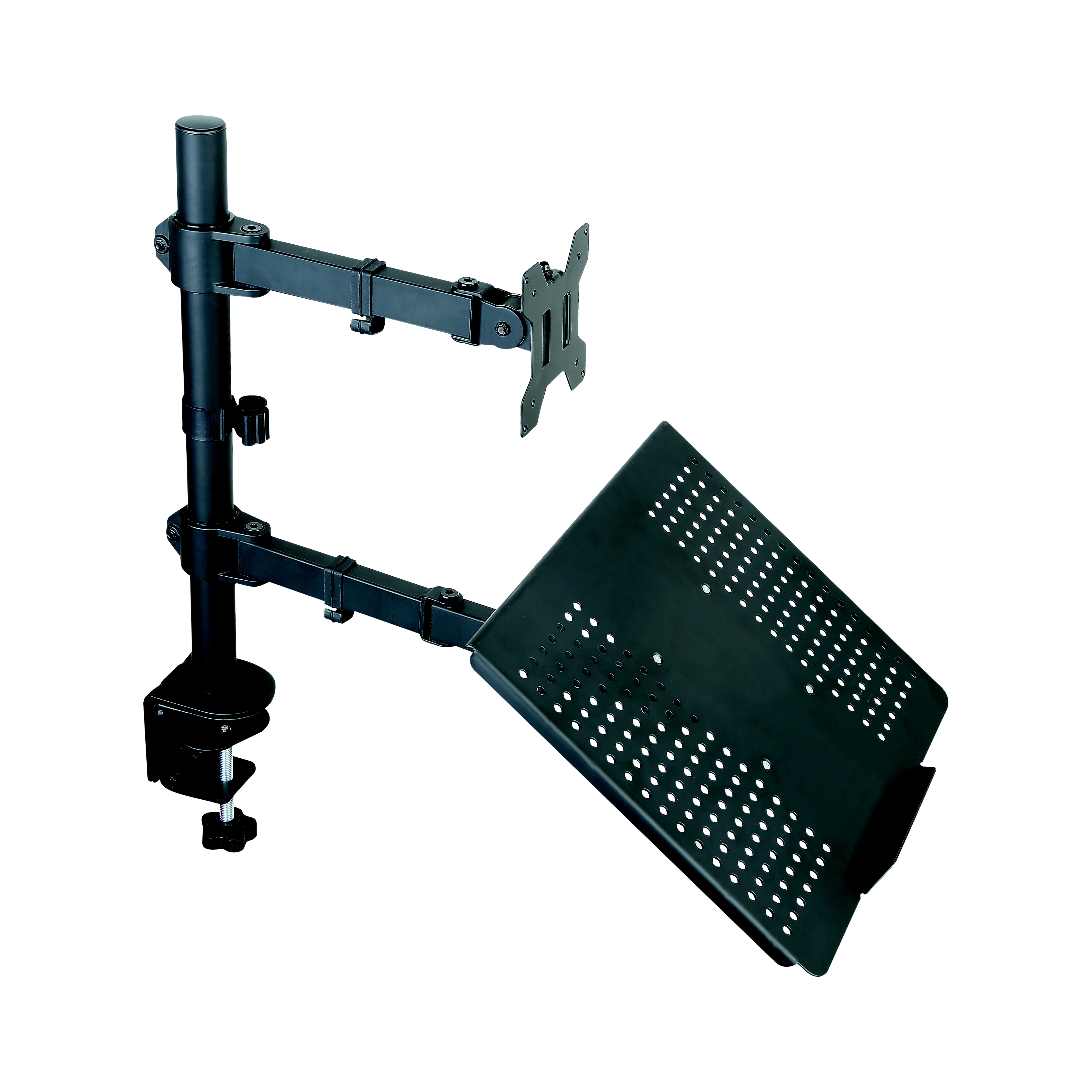 Computer Accessory Adjustable Lcd Monitor Arm Stand Suit 13" ~ 27" Laptop And Monitor With Laptop Tray 