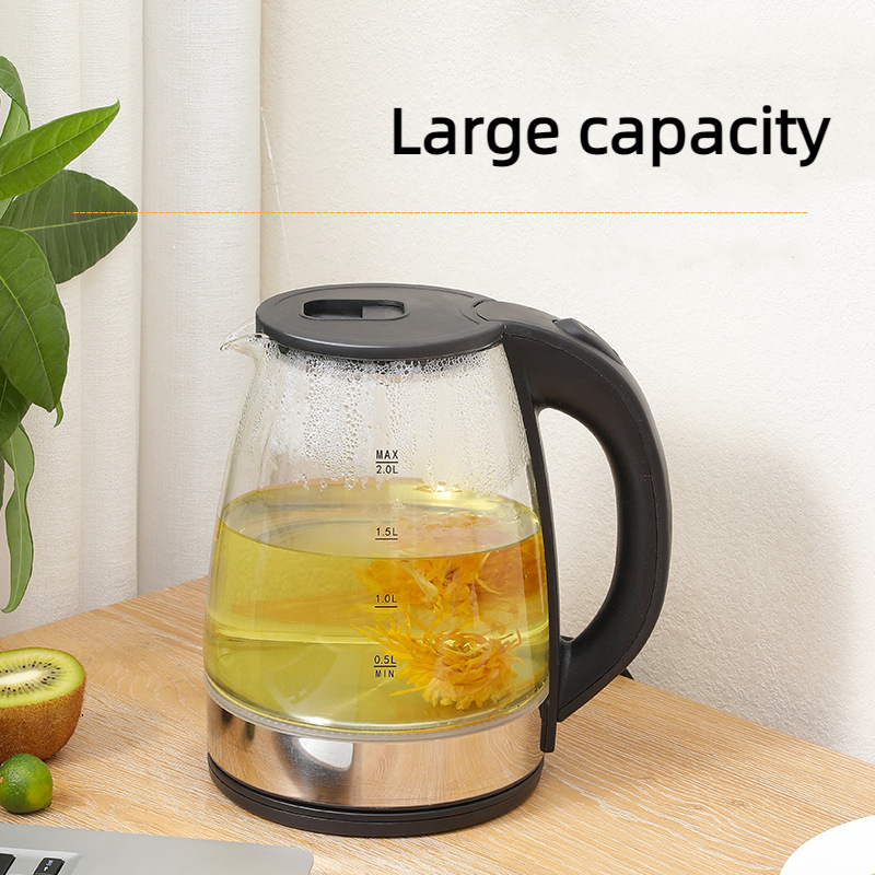 Wholesale Smart Home Appliances Water Kettle Cordless Glass Portable Water Boiler 
