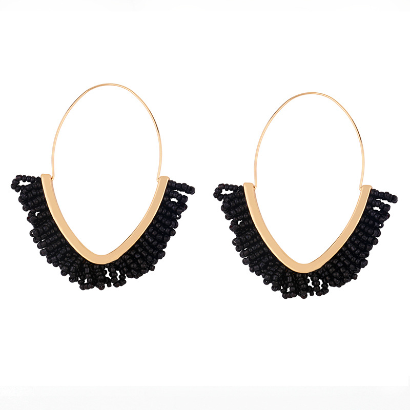 Personalized Seed Bead Earrings Handmade Fashion Hoop Earring Big Ear Rings For Women Jewelry Earrings 