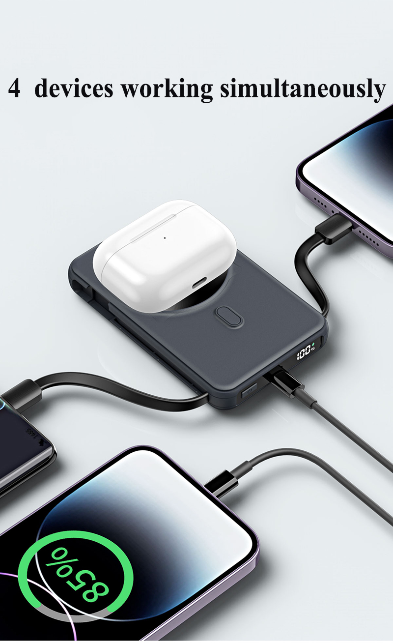 10000mah Portable Battery Pack Wireless Powerbank Magnetic Power Bank 22.5w Pd Fast Charging For Iphone 15 14/13/12/pro/mini/pro 