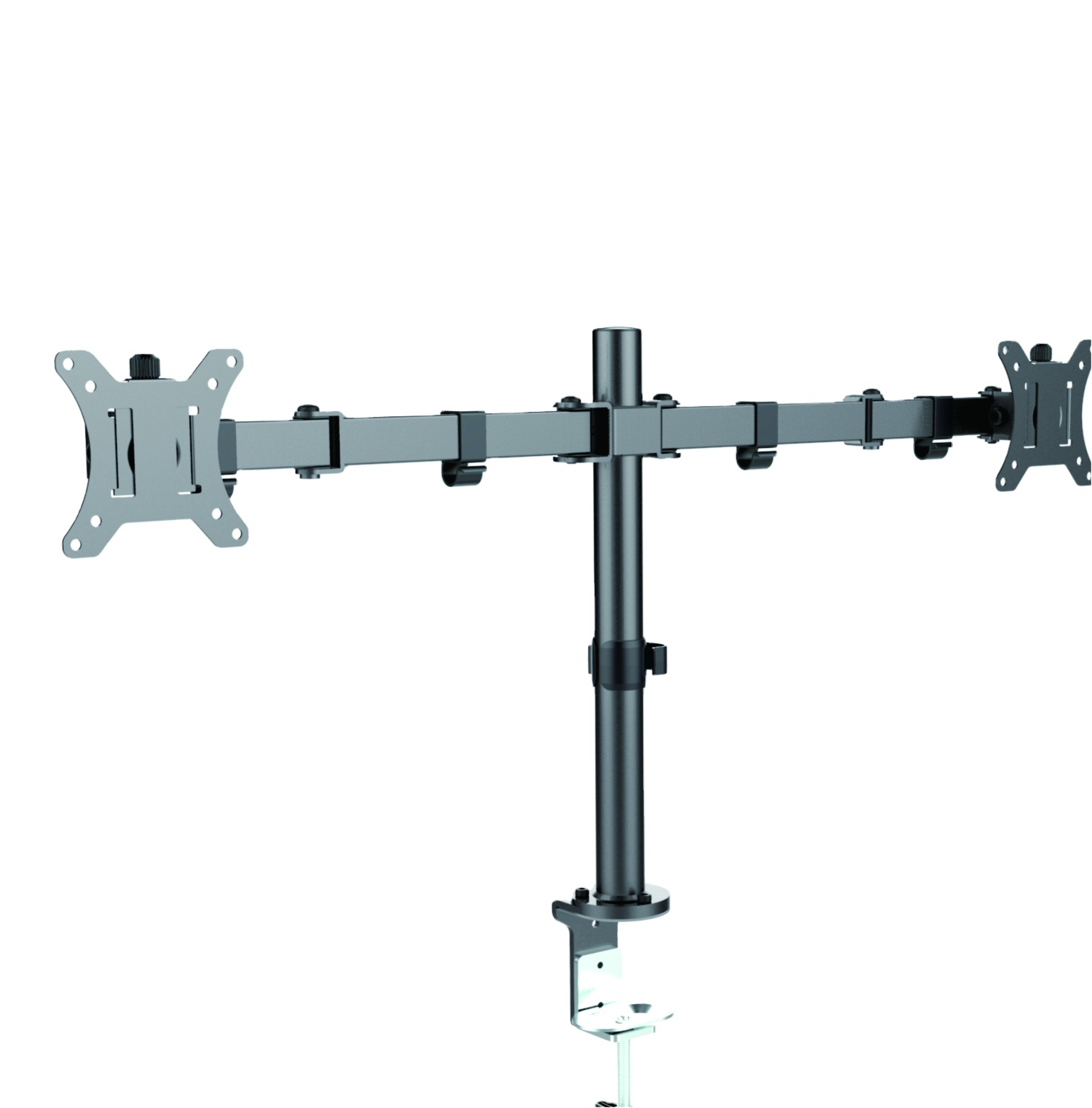 Adjustable Computer Dual Monitor Holder Arm Desk Mount Stand 