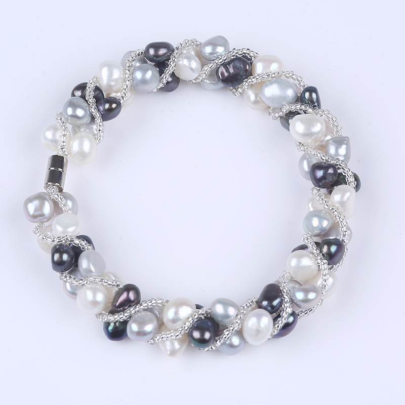 Wholesale Freshwater Pearl Jewelry Sets Necklace Bracelet Jewelry Sets 