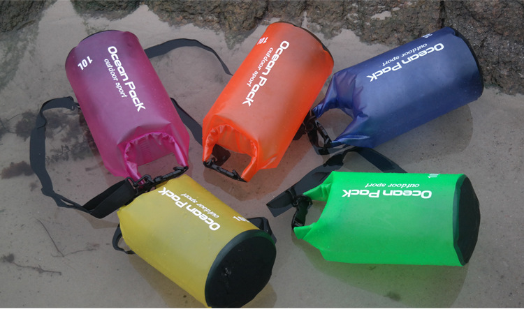Pvc Transparent Large Capacity Outdoor Sports Hiking Camping Drifting Swimming Waterproof Dry Bag Portable Ocean Pack Water Bag 