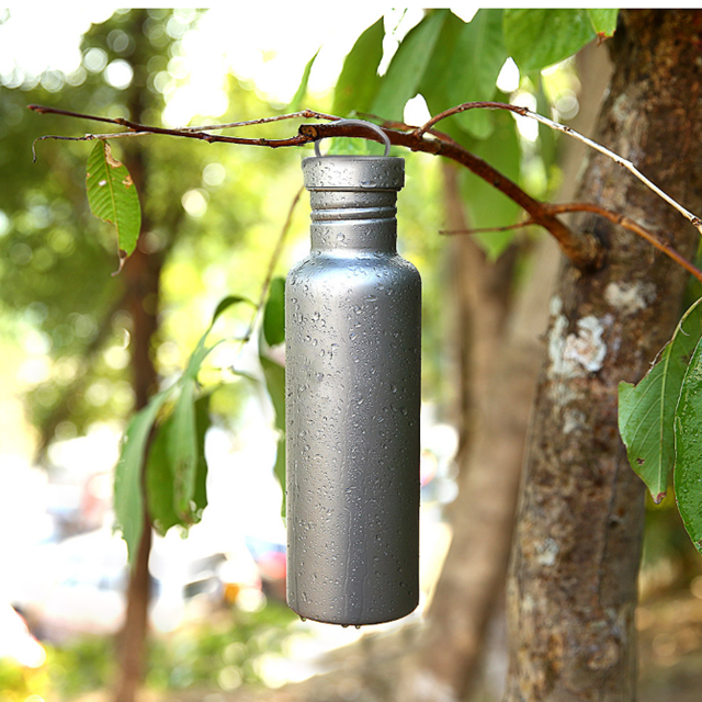 Outdoor Camping And Hiking Titanium 750ml Water Bottle,Sports Kettles 