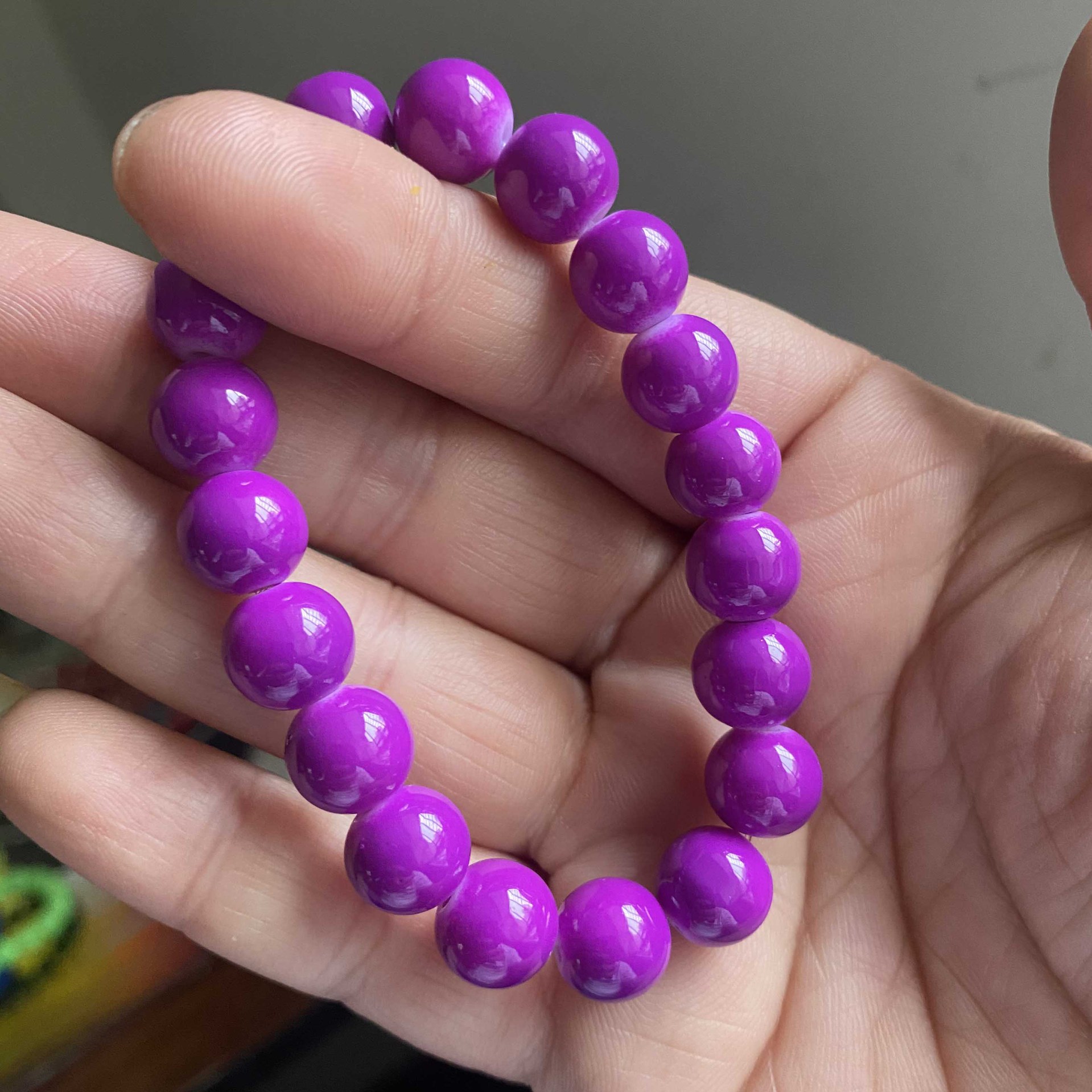 10mm Men Women Large Glass Semi-precious Stone Beaded Bracelets Custom Diy Glass Bracelets Can Add Charm For Jewelry Making 