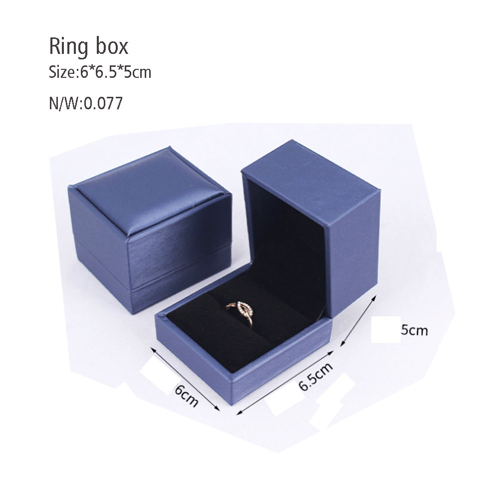 Jewelry Box Luxury Earring Bracelet Necklace Ring Box Jewelry Packaging Wholesale Custom Logo Leather Pu Leather Pendant Box 