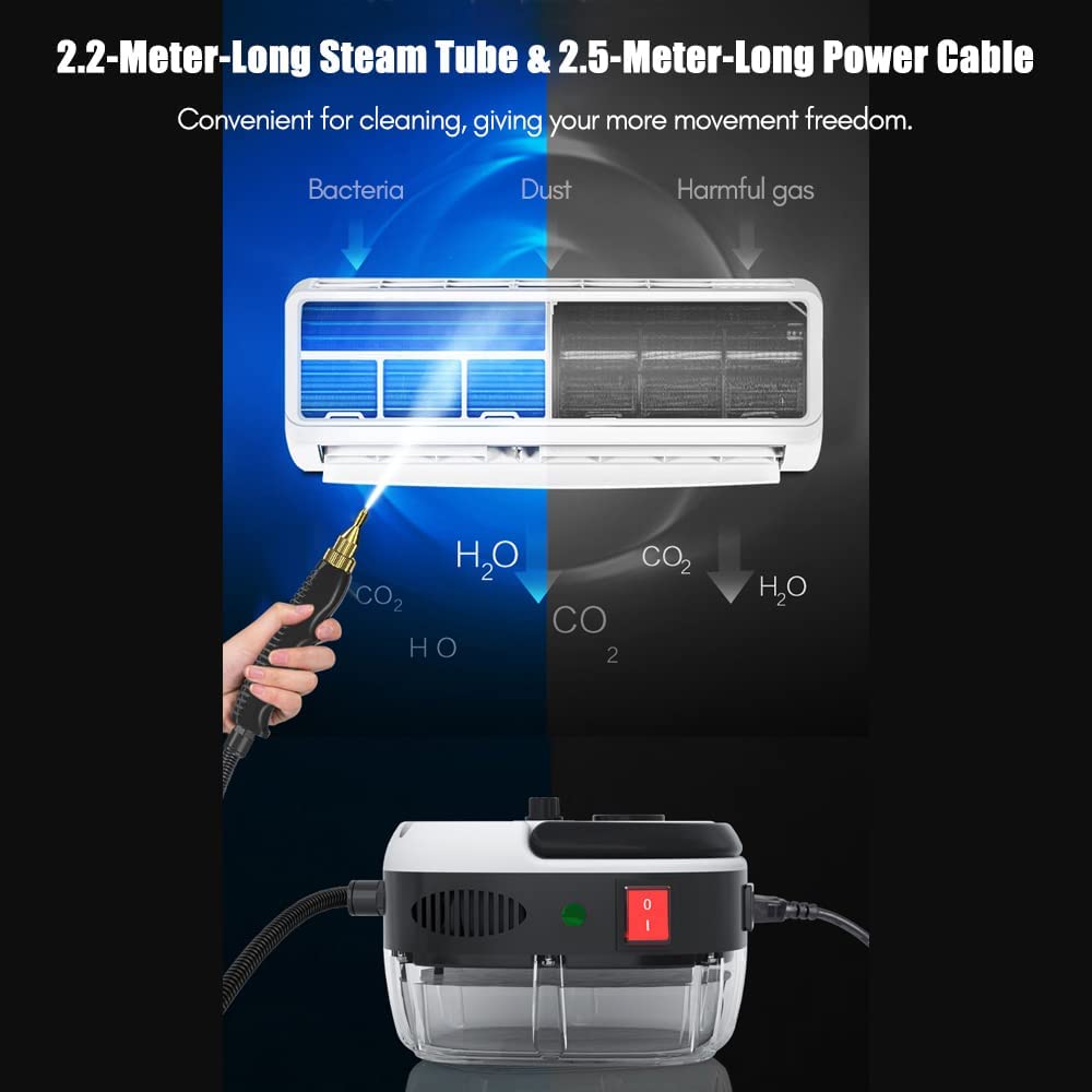 Multifunctional High Pressure Steam Cleaner 2500w Commercial Car Cleaning Machine Air Conditioning Home Kitchen Hood Cleaner 