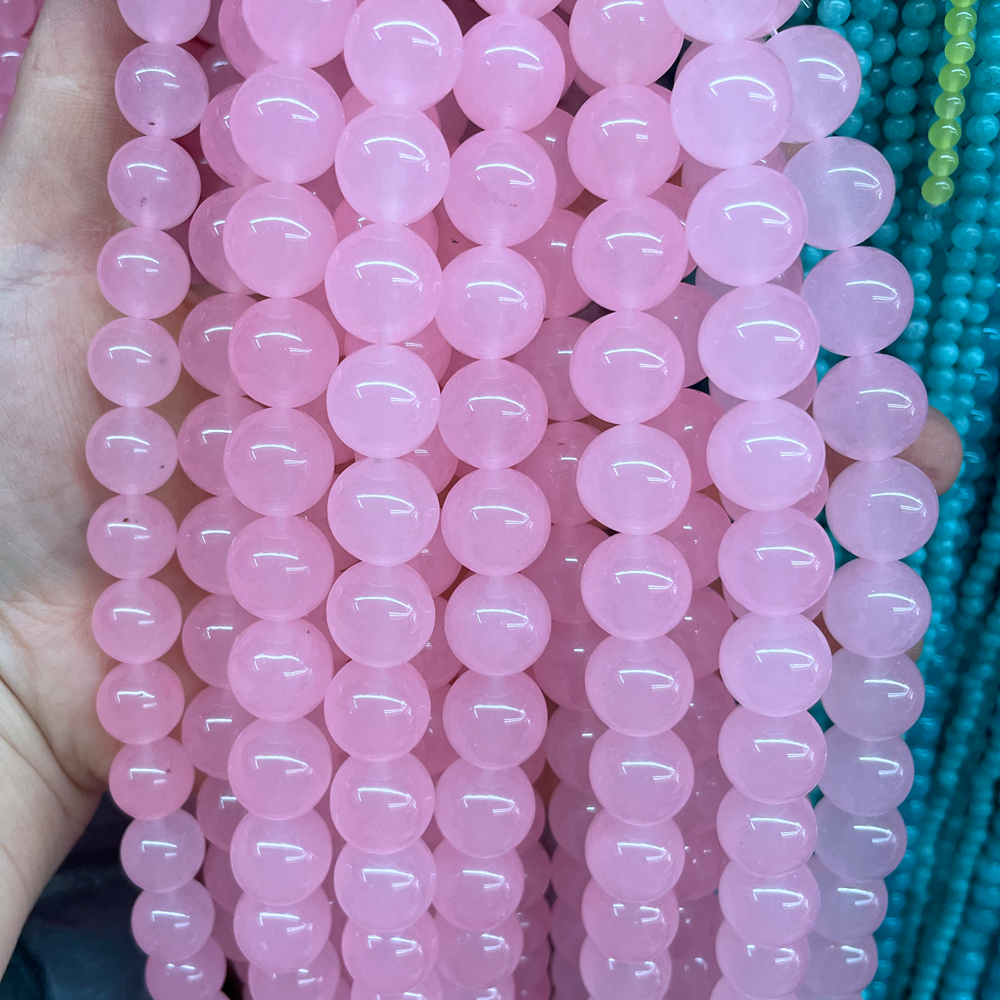 Jade Stone Red Green Orange Blue Different Color Round Loose Bead Strand For Diy Jewelry Making Necklace And Bracelet 