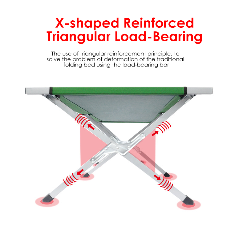 Camping Cot Folding Cot Sleeping Bed Adjustable Foldable Portable Single Outdoor Camping Bed 