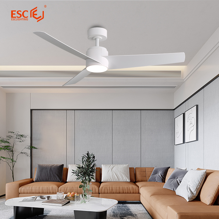 On Sale Smart Home Appliance Ceiling Fans 52 Inch Remote Control Abs Blades Led Ceiling Fan With Lights 