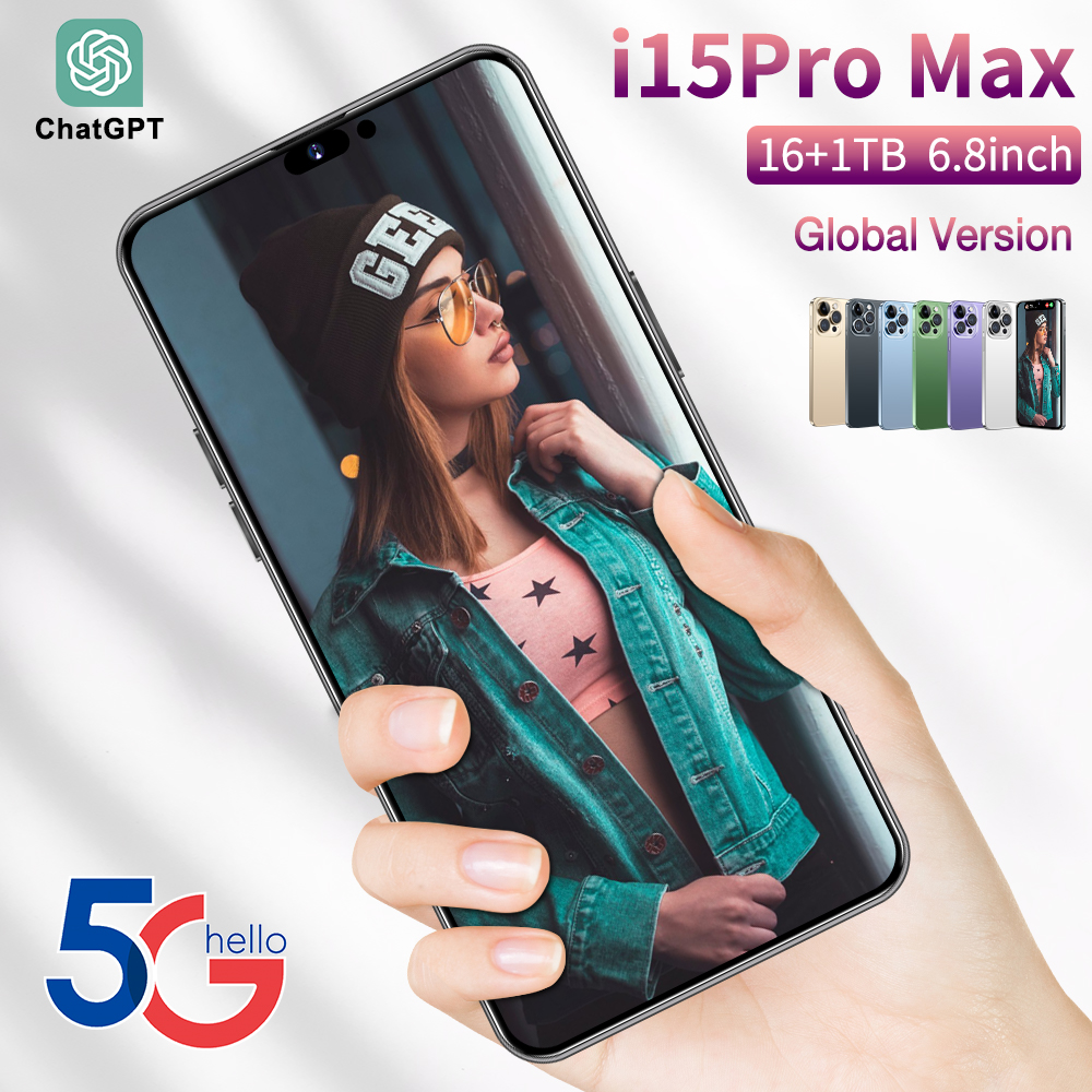 Original 12 Clone I15 Pro Max Celular Android Smartphone 5g I 512gb 256gb Mobile Phone For Apple Iphone 15 Pro Max 