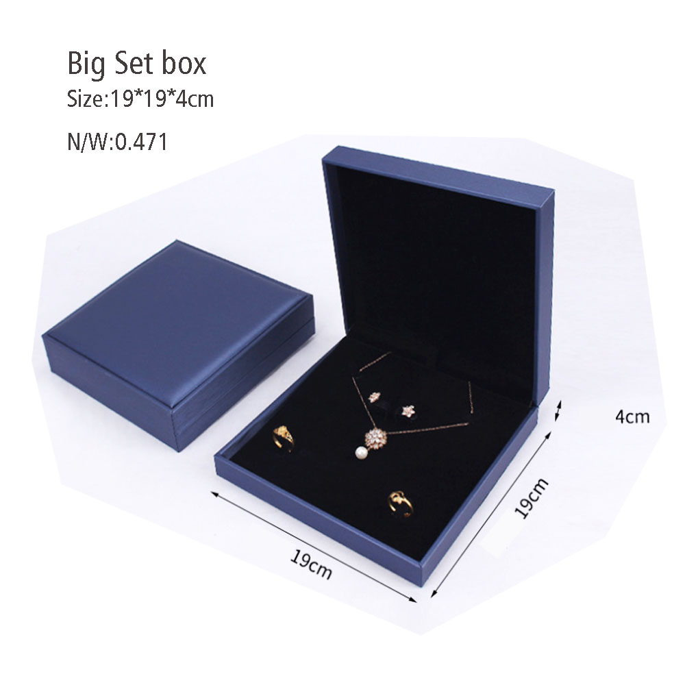 Jewelry Box Luxury Earring Bracelet Necklace Ring Box Jewelry Packaging Wholesale Custom Logo Leather Pu Leather Pendant Box 