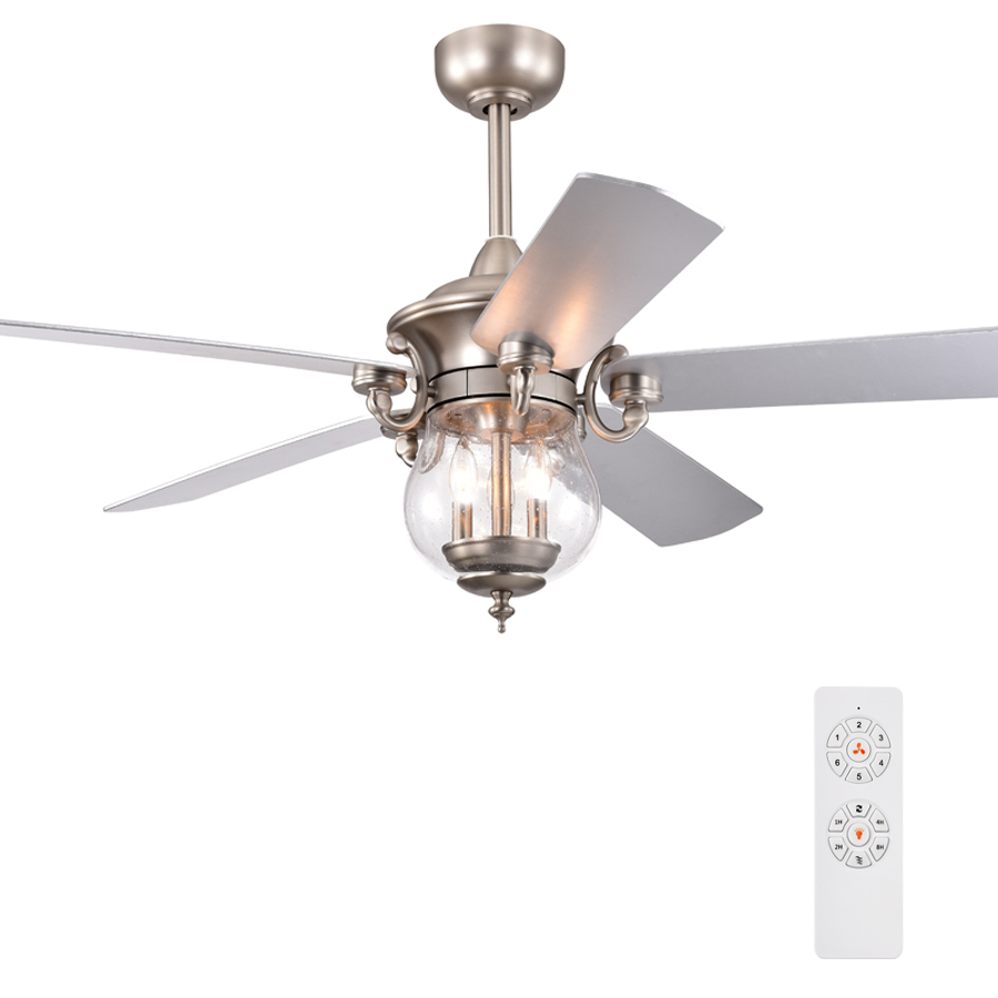 Europe Style 52 Inch Dc Motor Ceiling Fan Home Decorative Ceiling Fan With Light 