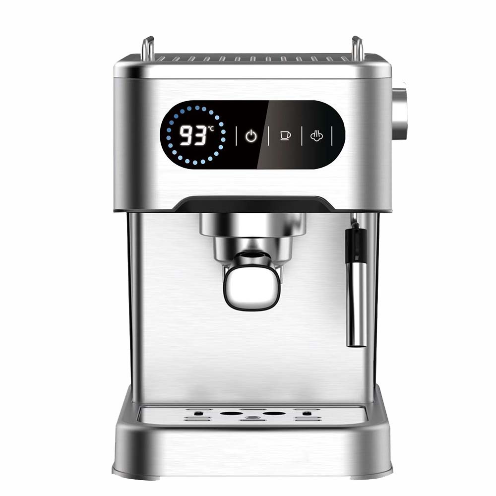 15 Bar Professional Espresso Coffee Machine Stainless Steel Coffee Maker Home Stainless Steel Automatic Screen Commercial Coffe 