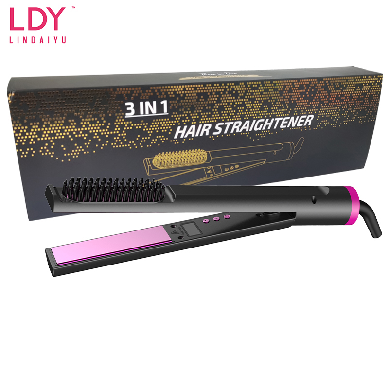 Ldy Home Appliances Beauty And Personal Care Appliance Customized Mini Hair Straightener Brushes Custom Colors 