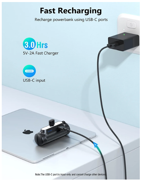 Ultra Compact Batterie Externe Power Bank Mini Chargeur Portable 5000mah 6000mah Emergency Wireless Power Bank For Iphone Type C 