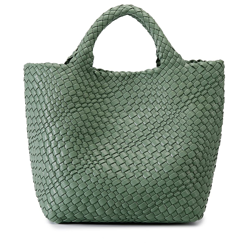 Woven Bag For Women Vegan Leather Tote Bag Large Summer Beach Travel Handbag And Purse Handmade Shoulder Bag 