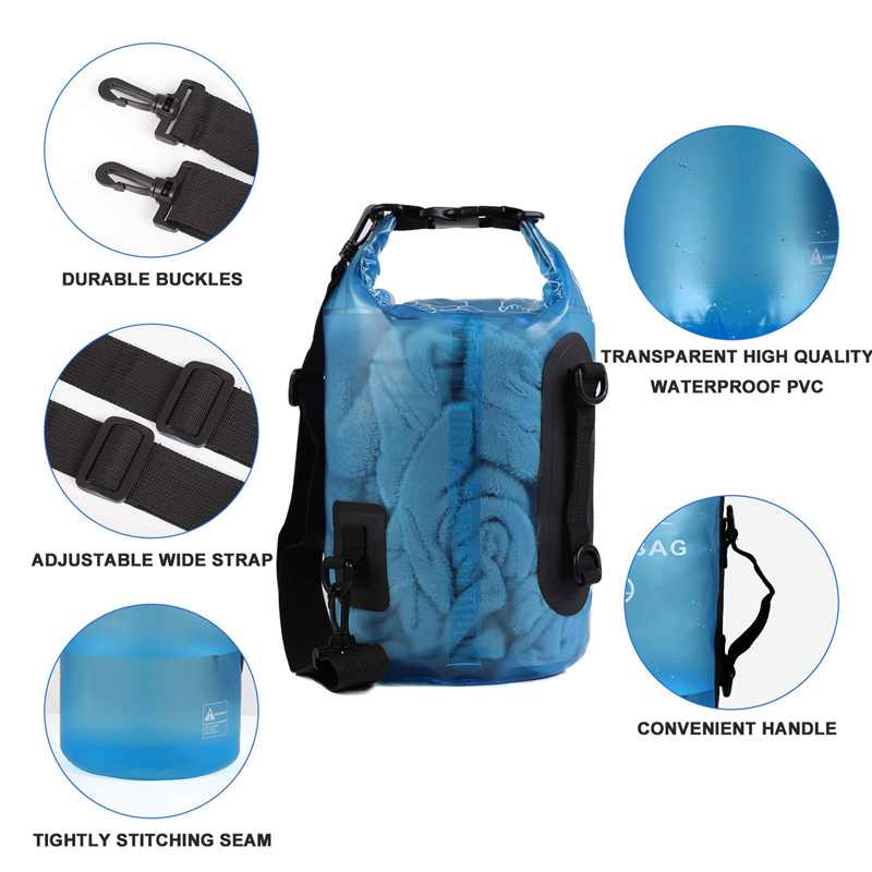 Waterproof Outdoor Sports Pvc Travel Custom Logo 2l 5l 10l 15l 20l 30l Pvc Ocean Camping Hiking Travelling Backpack 