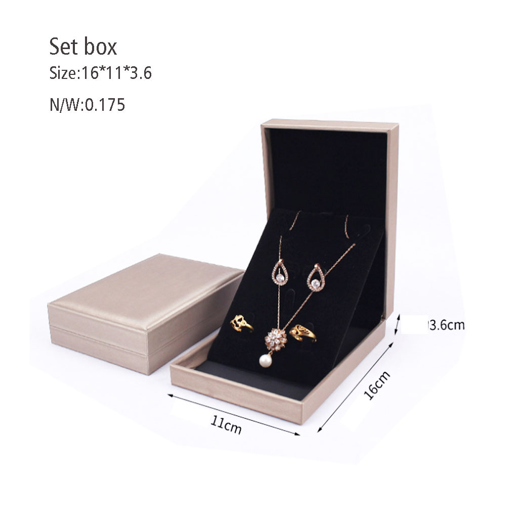 Jewelry Box Luxury Earring Bracelet Necklace Ring Box Jewelry Packaging Wholesale Custom Logo Leather Pu Leather Pendant Box 