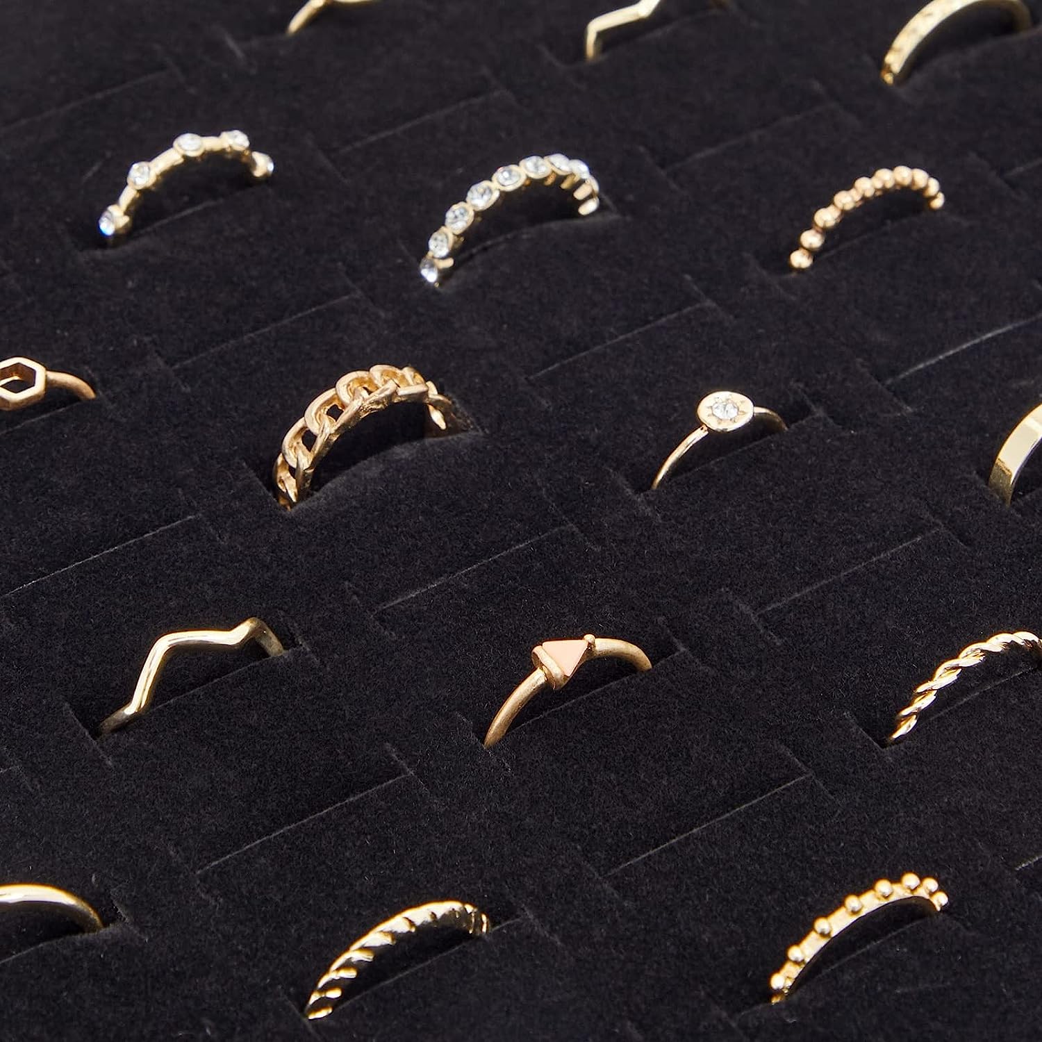 100 Slots Stud Ring And Earring Display Storage Case Tray Foam Insert For Selling Showing Collecting Jewelry Organizer 