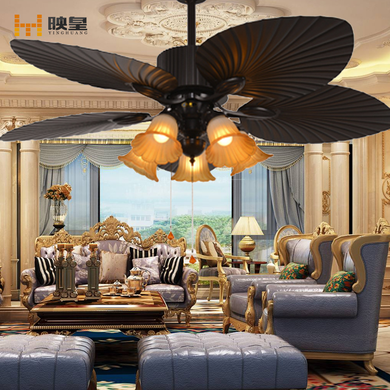 52 Inch Home Appliances Remote Control Hotel Classic Decorative Ceiling Fan With Light 