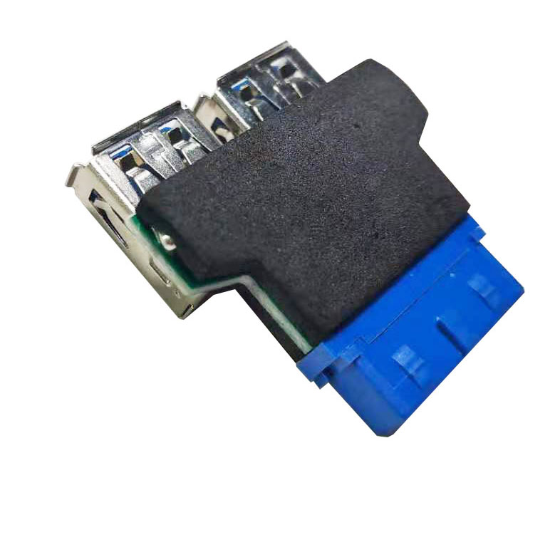 High Quality Computer Accessories Wholesales 20pin To Usb 3.0 Header Female To 2 Port Female Usb3.0 Adapter Converter 