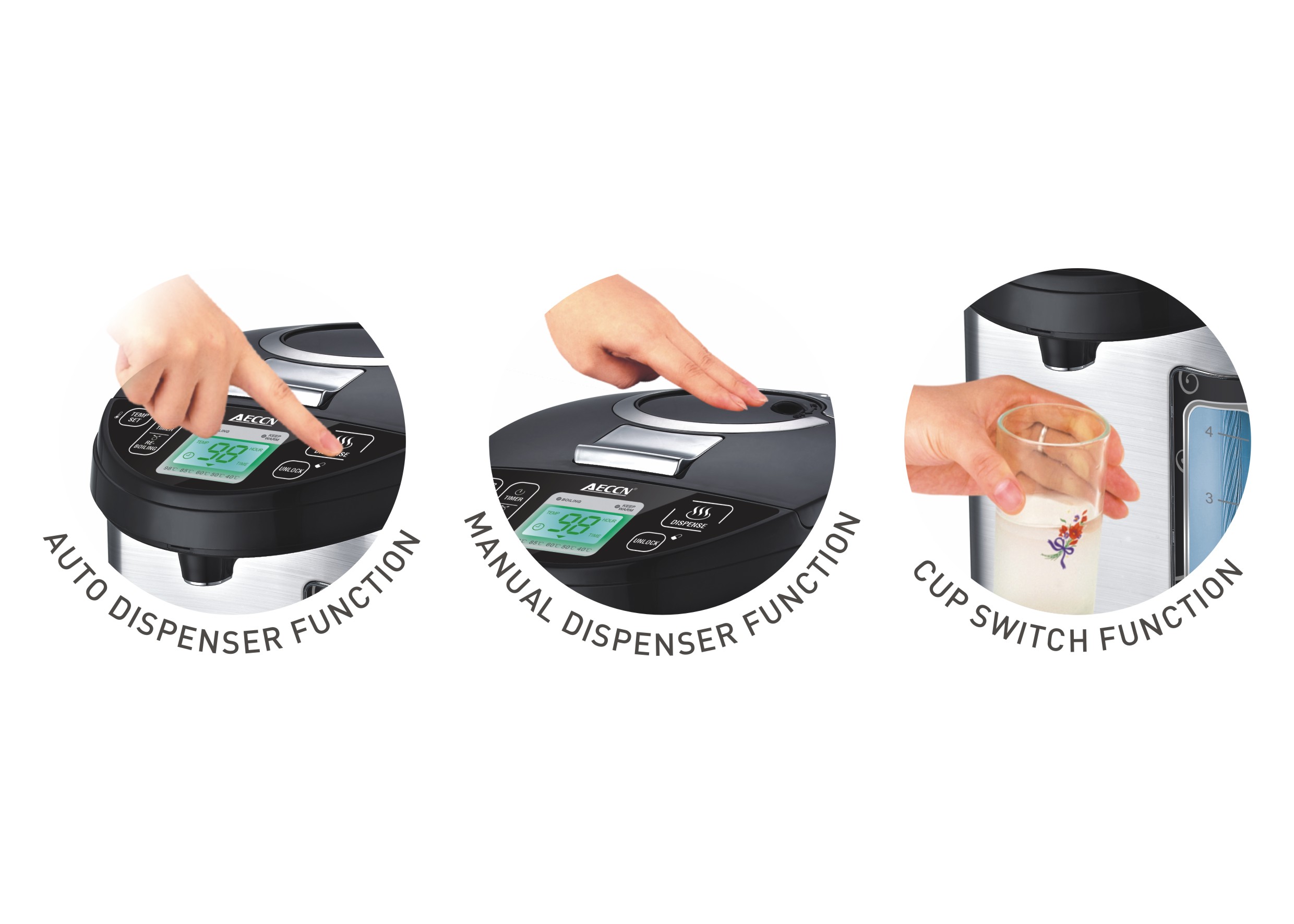 Aeccn Oem Kitchen 3.5l 5l Capacity Water Boiling Tea And Coffee Home Electronics Appliance Electric Thermo Pot 