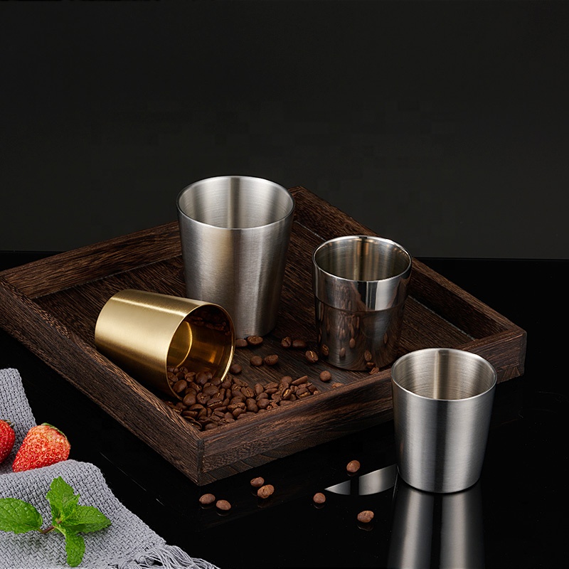 Camping Cup Stainless Steel Double Walled Travel Coffee Tea Water Mug Without Lid For Outdoor Sports Travel Hiking Kitchen 