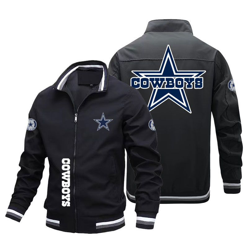 Trademark Cowboys New Casual Jacket Men's Spring Fall Sport Solid Color Coat Men's Fashion Simple Jackets 