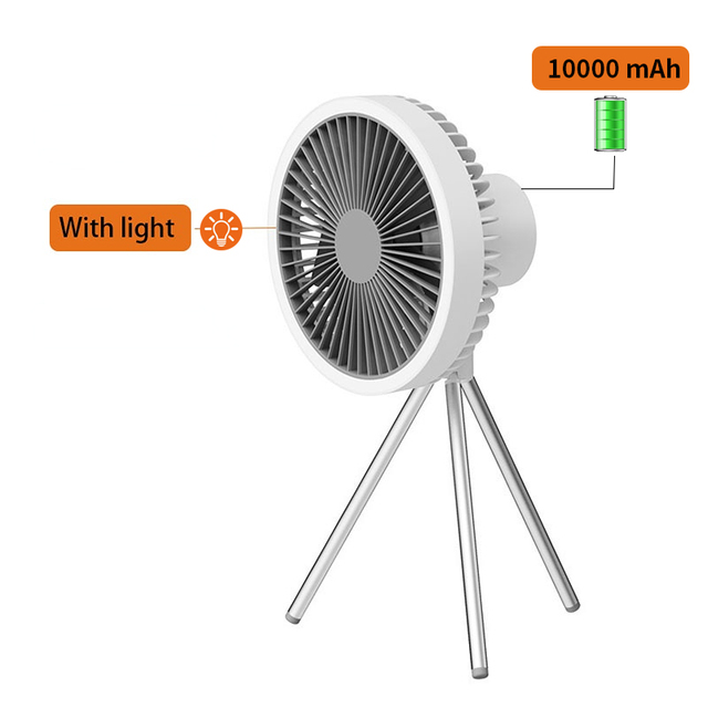 Multifunction Home Appliances Usb Chargeable Desk Tripod Stand Air Cooling Electric Fan Night Light Outdoor Camping Ceiling Fan 
