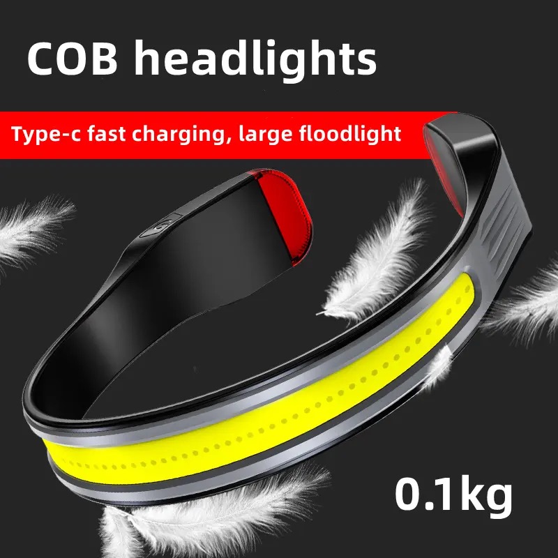 Portable Rechargeable Head Lamp Xpe Cob Outdoor Running Climbing Working Waterproof Sensor Led Headlight Headlamp 