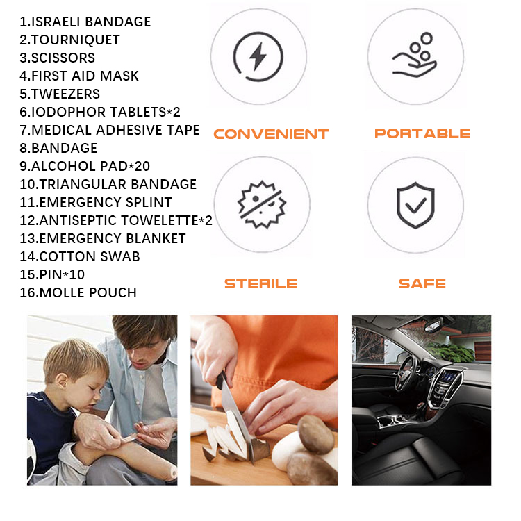 Obshorse Tactical Sos Bug Out Bag Tourniquet Emergency Survival Kit Gear Outdoor Ifak First Aid Kit 