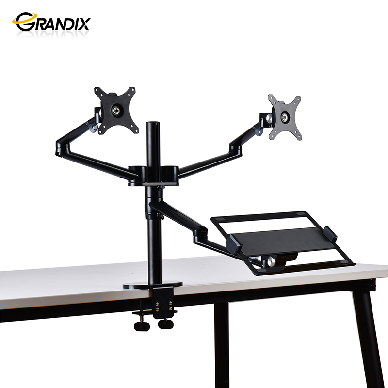 High Quality Multifunctional Other Computer Accessories Laptop Stand Dual Triple Monitor Arm With Tray 