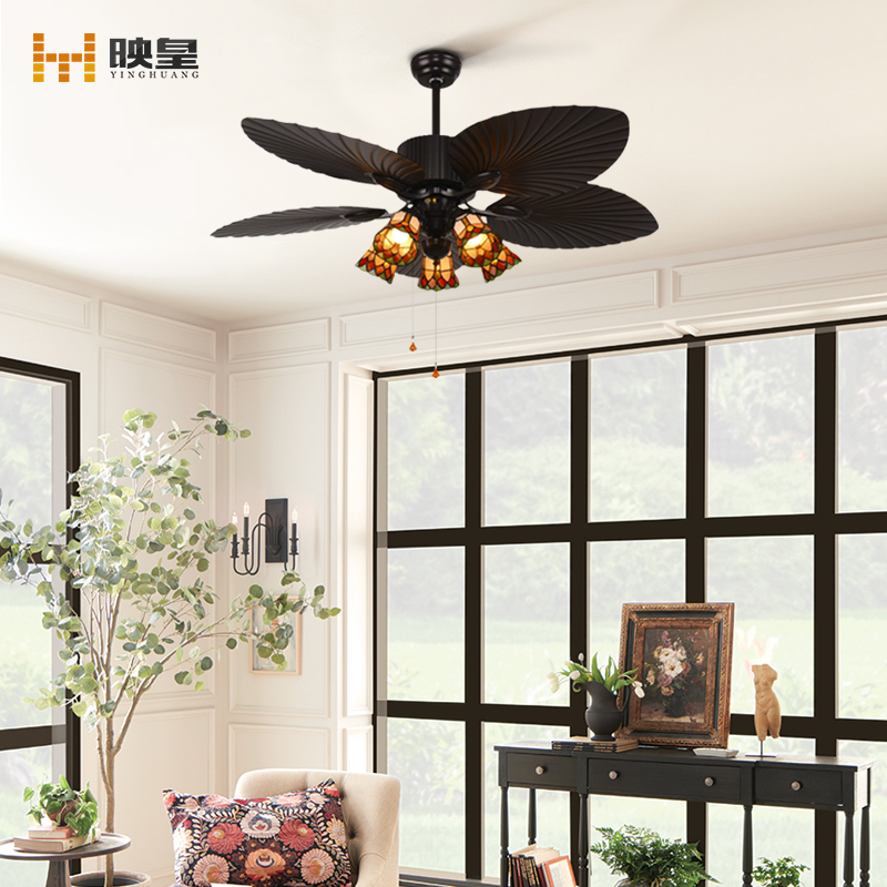 52 Inch Home Appliances Remote Control Hotel Classic Decorative Ceiling Fan With Light 