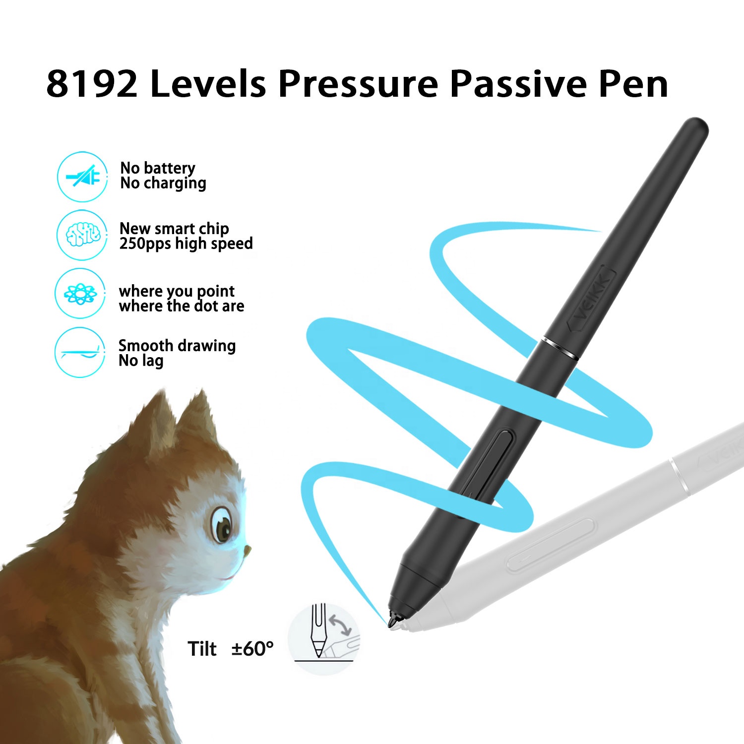 New Arrival!! Veikk Vk1200 Pen Tablet Monitor 8192 Levels Pressure Pen For Artist With Good Quanlity And Manufactury Price 